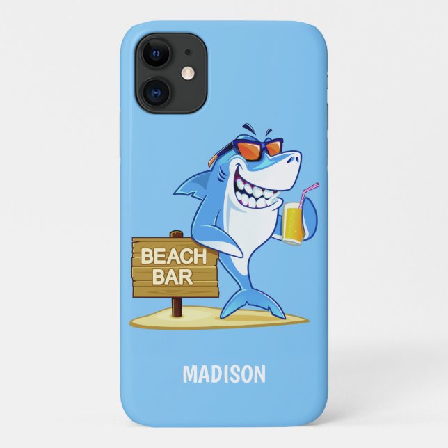 Funny Shark custom name phone cases (Back)