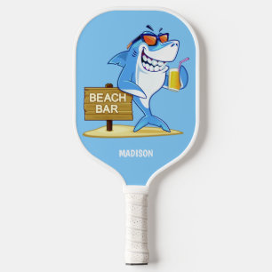 Funny Shark custom name Pickleball Paddle