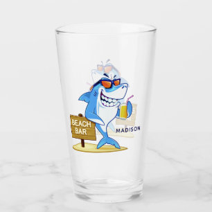 Funny Shark custom name pint glass