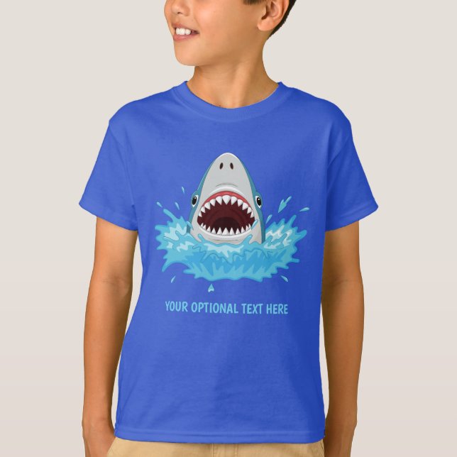 Funny Shark custom name & text T-Shirt (Front)