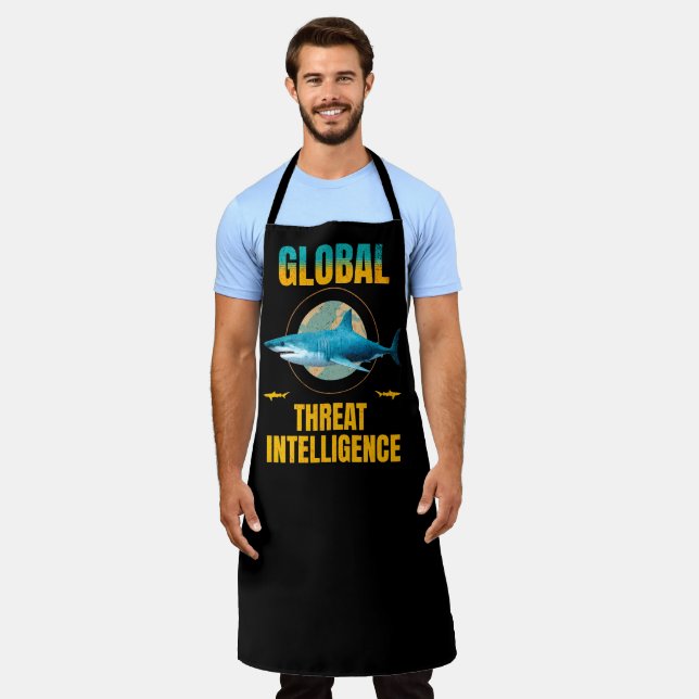 Funny Shark Cyber Security Expert Apron (Worn)