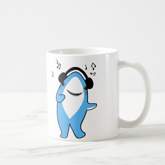 Funny Shark Dance Mug Cute Funny Dancing Shark Mug (Right)