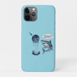 Funny shark diver lunch time :nice bubbles bro iPhone 11 pro case