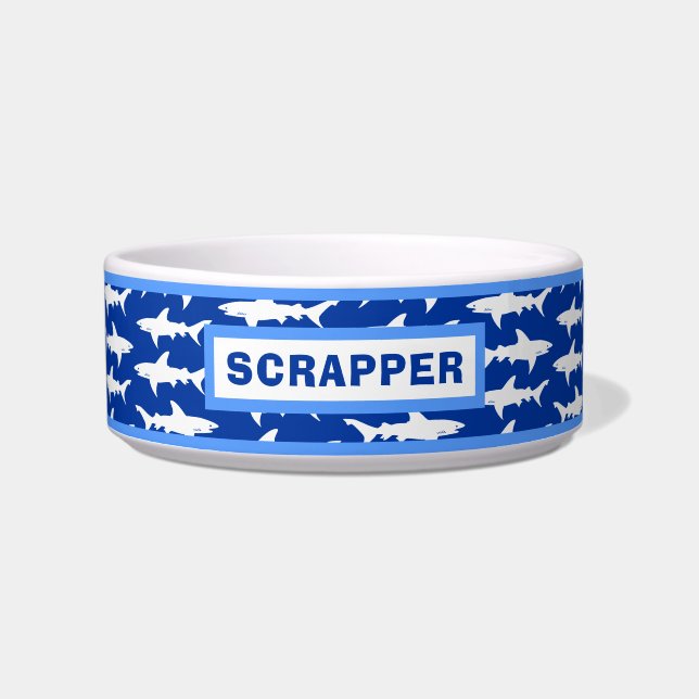 Funny Shark Food Bowl for Fierce Dog or Cat (Front)