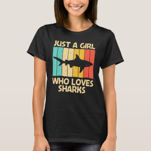 Funny Shark For Girls Kid Hammerhead Tiger Sharks T-Shirt