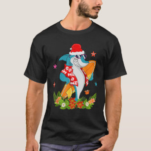 Funny Shark Hawaiian Summer Surfing Shark Christma T-Shirt