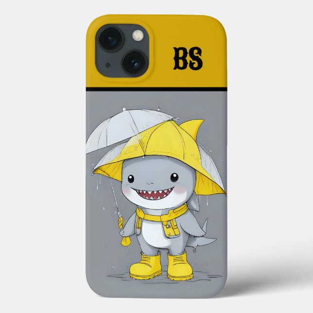 Funny Shark in Rain Boots – Beach Humour Case-Mate iPhone Case (Back)