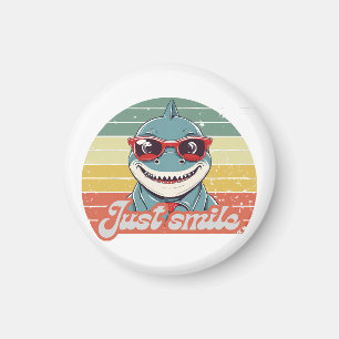 Funny shark invite you to smile magnet