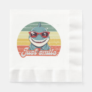 Funny shark invite you to smile napkin