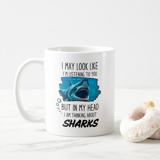 Funny Shark Lover Mug (With Donut)