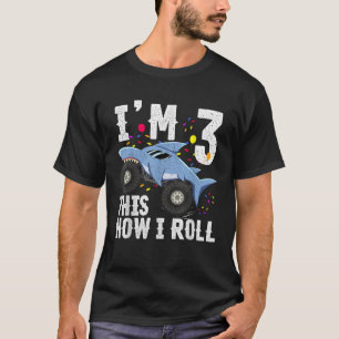 Funny Shark Monster Truck 3rd 2016 Birthday Appare T-Shirt