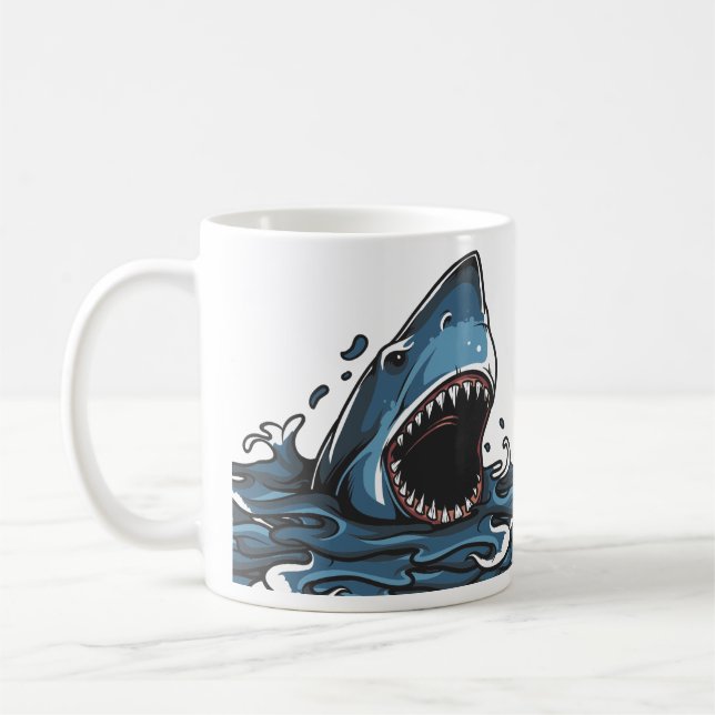 funny shark mug  (Left)