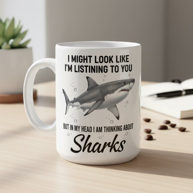 Funny Shark Mug Coffee Cup Shark Lover Gift (Creator Uploaded)