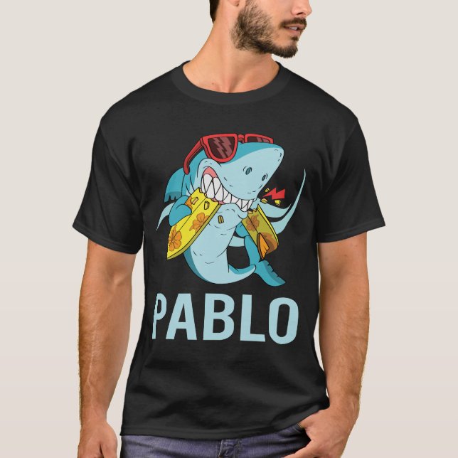 Funny Shark - Pablo Name T-Shirt (Front)