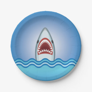 Funny Shark Paper Plate