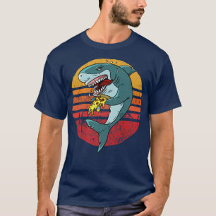 Funny Shark Pizza Shark Lovers Shark Eating Pizza T-Shirt