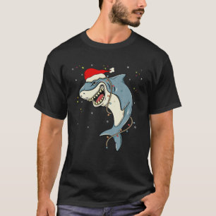 Funny Shark Santa Men Women Kids Pyjama T-Shirt