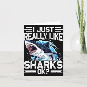 Funny Shark Shirt For Men Women Sea Animal Shark L Card