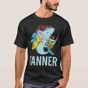 Funny Shark - Tanner Name T-Shirt
