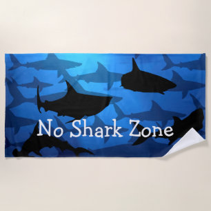 Funny Shark Theme Beach Towel