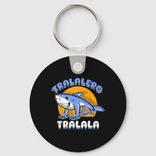 Funny Shark Tralalero Tralala Trendy Italian Brain Key Ring