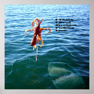 Funny Shark Wants Octopus, Poster