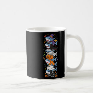 Funny Shark Witch Vampire Ghost Halloween Kids Men Coffee Mug