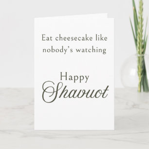 Funny Shavuot Greeting Card - Cheesecake Joke
