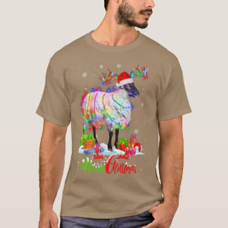 Funny Sheep Animal Merry Christmas Party Family Ma T-Shirt