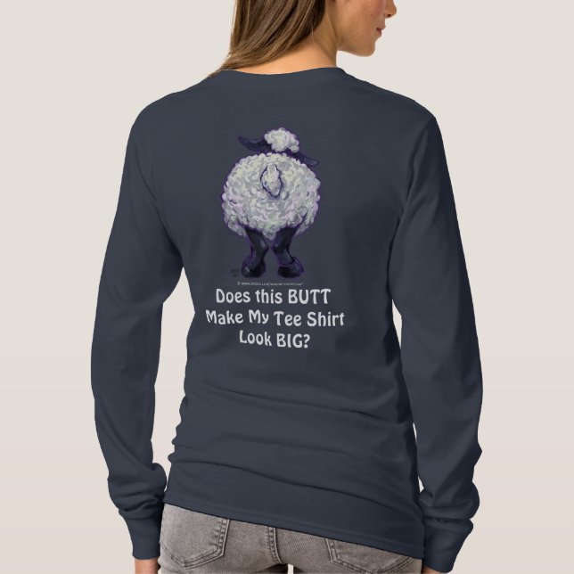 Funny Sheep Big Butt T-Shirts (Back)