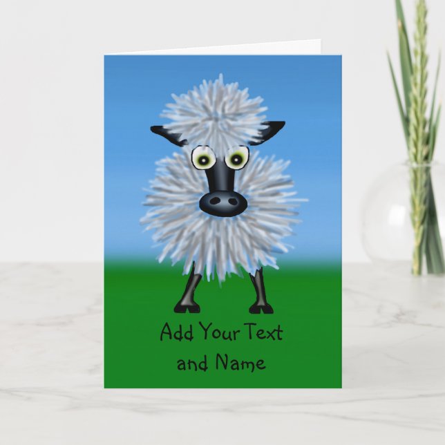 Funny Sheep - can be personilised Card (Front)
