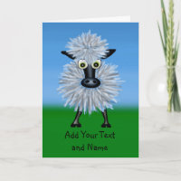 Funny Sheep - can be personilised Card