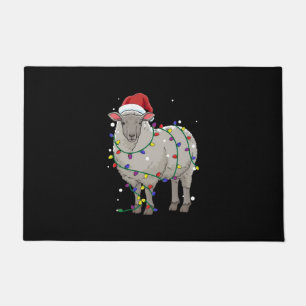 Funny Sheep Christmas Santa Claus Gift Doormat