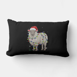 Funny Sheep Christmas Santa Claus Gift Lumbar Cushion
