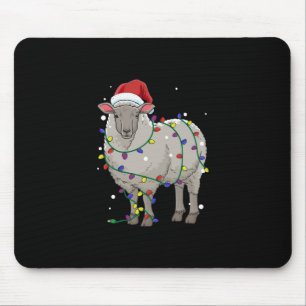 Funny Sheep Christmas Santa Claus Gift Mouse Pad