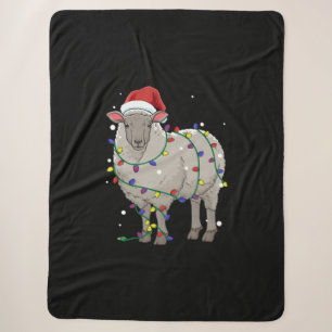 Funny Sheep Christmas Santa Claus Gift Sherpa Blanket