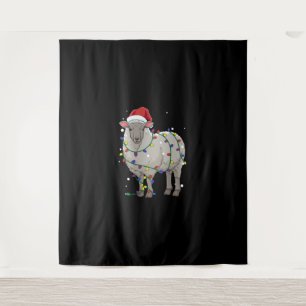 Funny Sheep Christmas Santa Claus Gift Tapestry