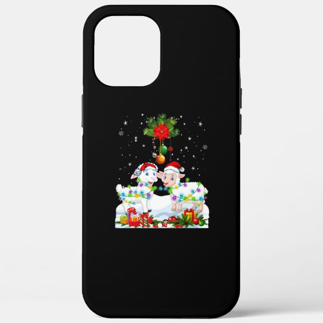 Funny Sheep Christmas Tree | Xmas Animal Gift Case-Mate iPhone Case (Back)
