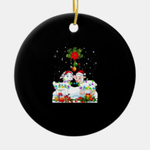 Funny Sheep Christmas Tree Xmas Animal Gift Ceramic Ornament