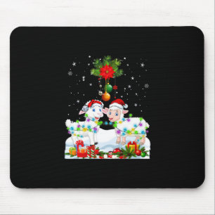 Funny Sheep Christmas Tree Xmas Animal Gift Mouse Pad