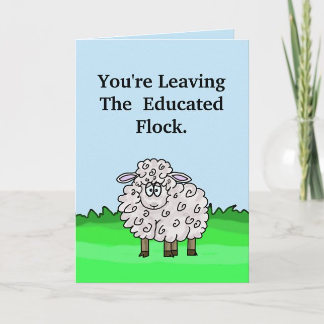 Funny Sheep Graduation Card  Customise It! (Front)