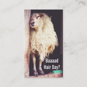 funny sheep hairstylist hair stylist cosmetologist appointment card