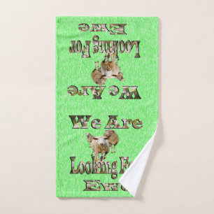 Funny Sheep Looking For Ewe, Hand Towel