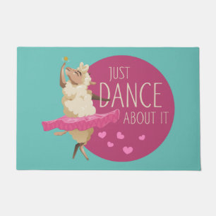 Funny Sheep Message - Just Dance About It 1 Doormat