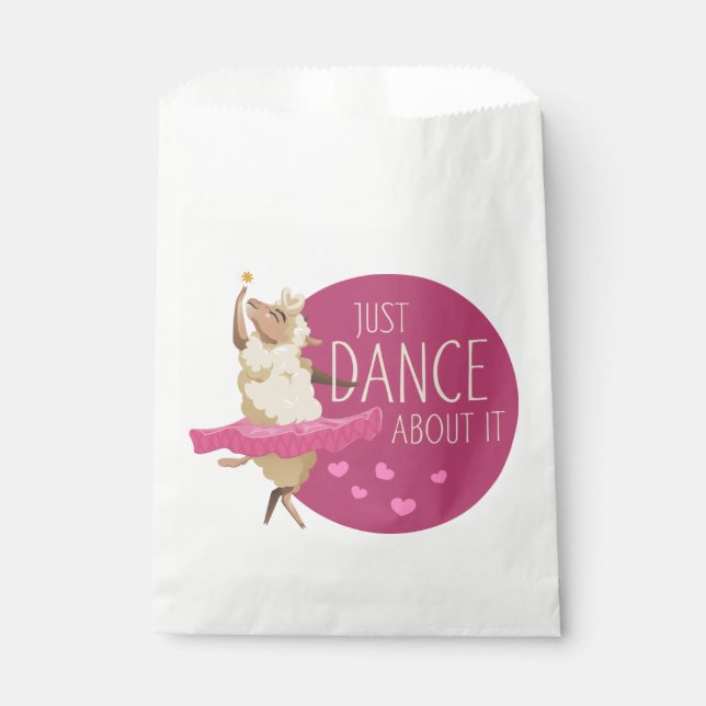 Funny Sheep Message - Just Dance About It 1 Favour Bag (Front)