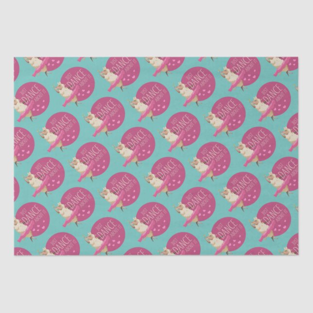 Funny Sheep Message - Just Dance About It 1 Tissue Paper (Front)