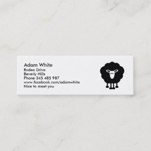 Funny sheep mini business card