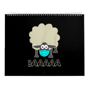 Funny Sheep With Face Mask Sheeple Gift Calendar