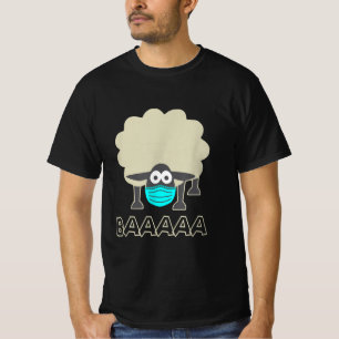 Funny Sheep With Face Mask Sheeple Gift T-Shirt
