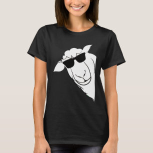 Funny Sheep with Sunglasses Farmer T-Shirt